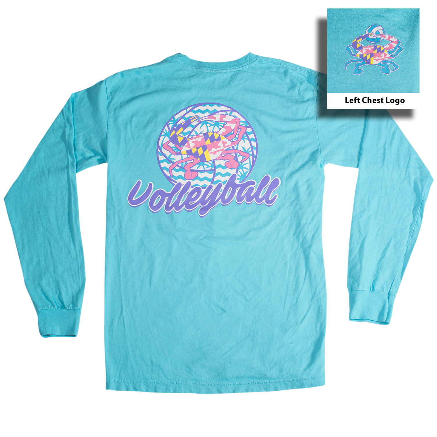 impuls Nauw op gang brengen Teal Volleyball Longsleeve T-Shirt - MOYER Sports